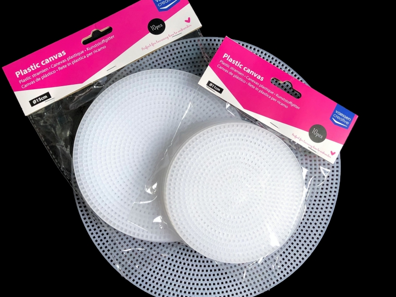 Foto van plastic stramien rondjes