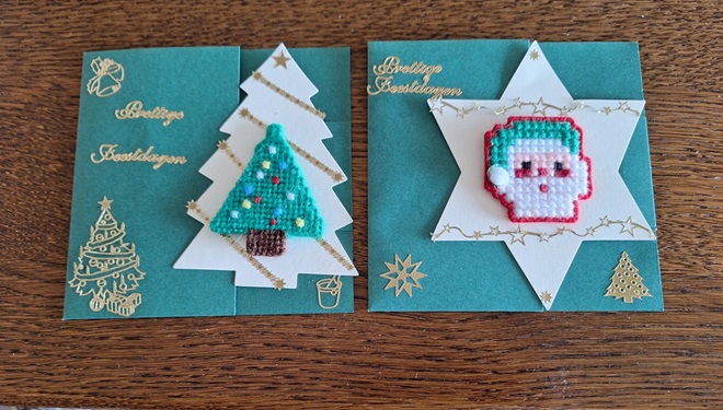 Creatieve Plastic stramien Kerstkaarten