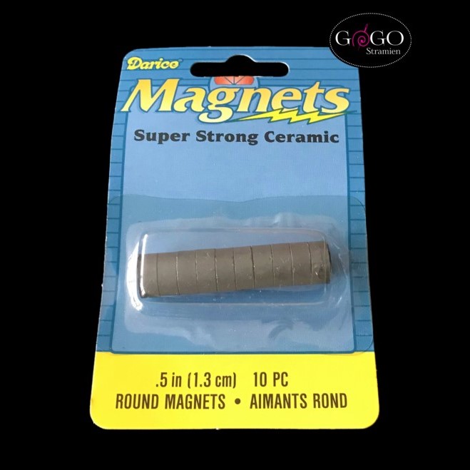 Magneet rond 1.25 cm 10 stuks