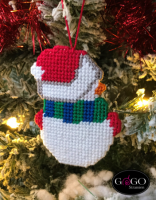 GEKNIPT Kerst sneeuwpopje (10-mesh)