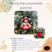 Kerstjurkje peperkoek patroon