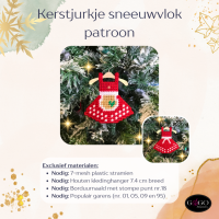 Kerstjurkje sneeuwvlok patroon